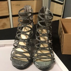 jessica simpson sparkly high heels size 6.5
